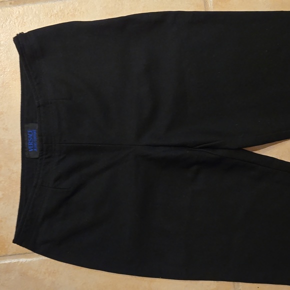 Versace Pants - Vintage authentic Versace Side zip tapered black Pants made Italy